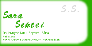 sara septei business card