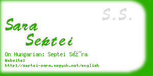sara septei business card